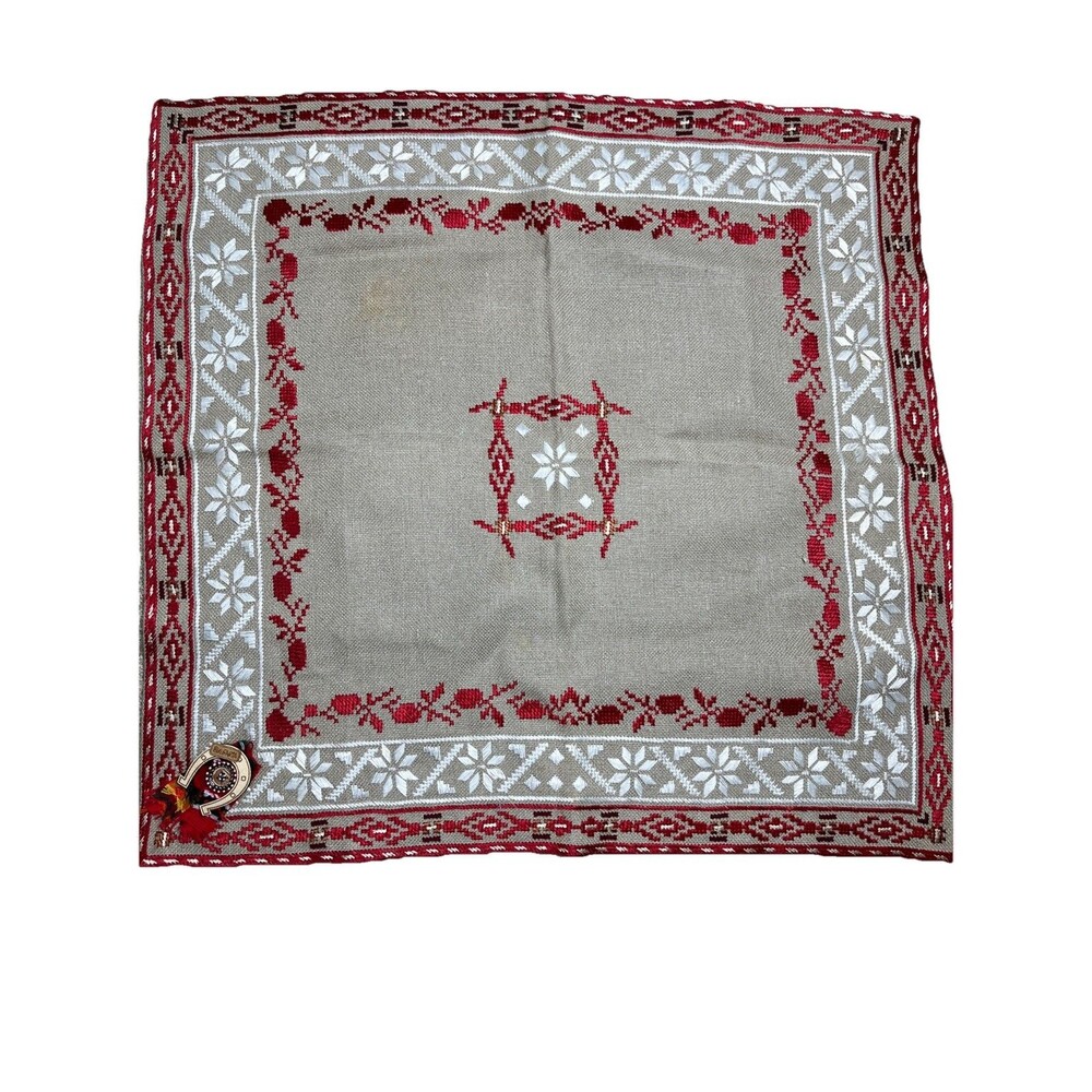 VTG Bulgarian Hand‎ Embroidered Folk Art Gift From Naval Officer Todor Bogdonov